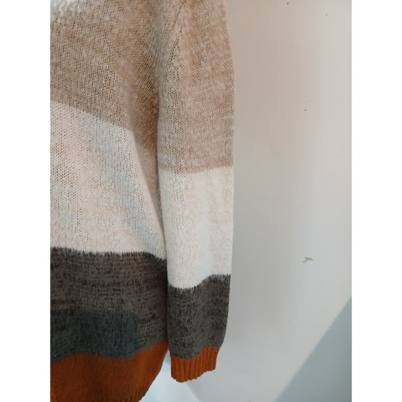 Universal Thread Women Striped V Neck Long Sleeve Sweater Size M - Picture 7 of 7